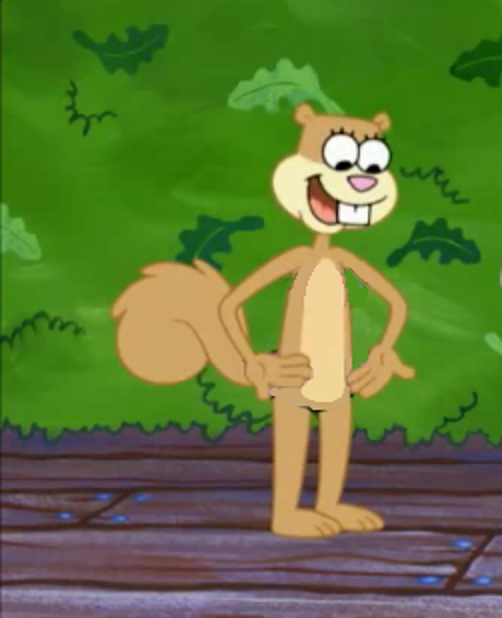 Naked sandy cheeks