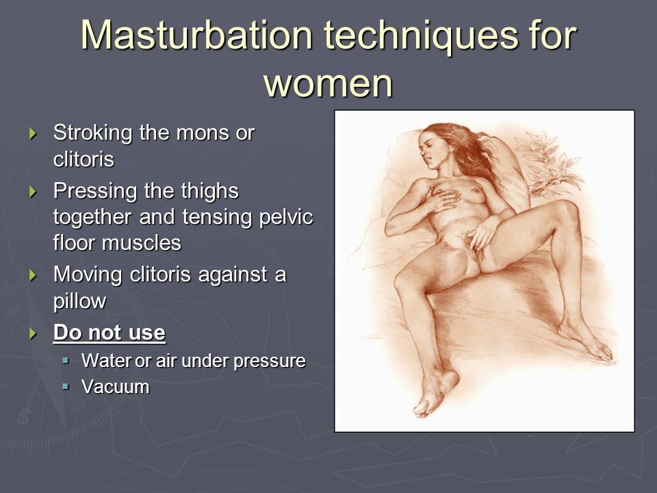 Creative female masturbation techniques